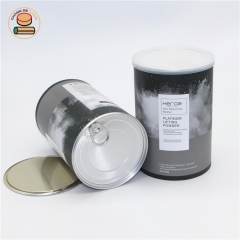 100%biodegradable black and pink paper tube canister for pet food milk Protein powder packaging