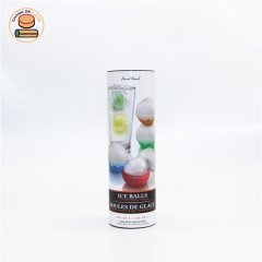 custom print badminton tennis table tennis paper tube canister packaging with resealable plastic lid