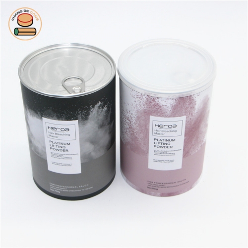 100%biodegradable black and pink paper tube canister for pet food milk Protein powder packaging