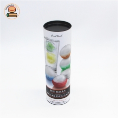 custom print badminton tennis table tennis paper tube canister packaging with resealable plastic lid