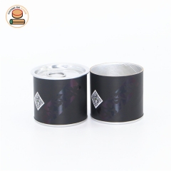 custom black mini paper tube jar packaging for tea chili sauce olive oil packaging