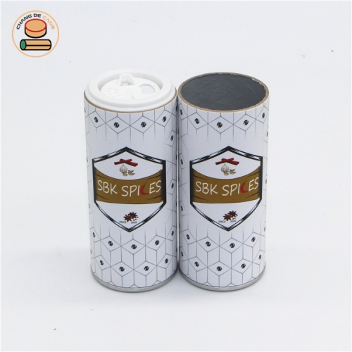 Shaker Paper Tube Cardboard Salt Shaker Tube with Lid Salt Canister