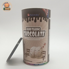 factory direct supply custom paper tube canister packaging with plastic resalable lid