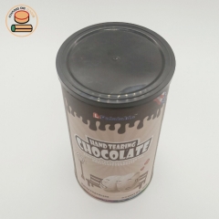 factory direct supply custom paper tube canister packaging with plastic resalable lid