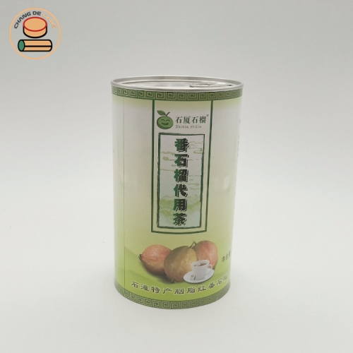 biodegradable custom easy open lid paper tube canister packaging for coconut chocolate matcha powder packaging