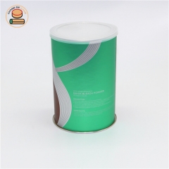 Custom Kraft Paper body lotion packaging container cylinder Canisters box with easy pull ring lid