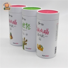 china suppliers gold logo stamping custom size paper tube packaging for tea with lid