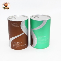 eco friendly health food organic food pollution free food paper tube jar packaging with Easy pull ring lid