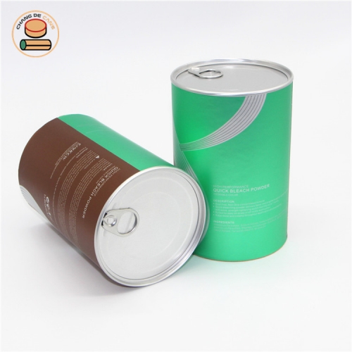 eco friendly health food organic food pollution free food paper tube jar packaging with Easy pull ring lid