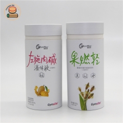china suppliers gold logo stamping custom size paper tube packaging for tea with lid
