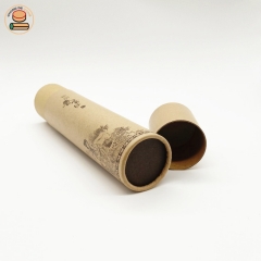 custom elegant push up paper tube bottle packaging for printings art collection map packaging