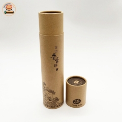 custom elegant push up paper tube bottle packaging for printings art collection map packaging