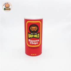 Cylindrical Food Grade Paper apple chips/banana chips Composite Cans