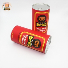Cylindrical Food Grade Paper apple chips/banana chips Composite Cans