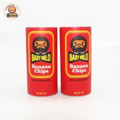 Cylindrical Food Grade Paper apple chips/banana chips Composite Cans
