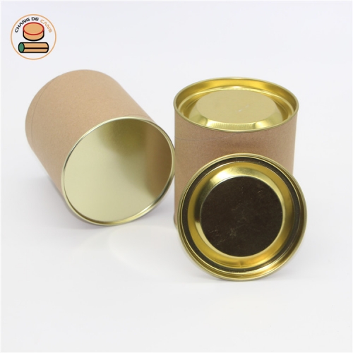 83mm Kraft tube packaging for clothing with inner plug lid