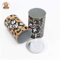 100% recycled airtight container dry fruit packaging CMYK Printing Food Kraft Canister Round Paper Tube