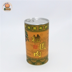 100% recycled airtight container dry fruit packaging CMYK Printing Food Kraft Canister Round Paper Tube