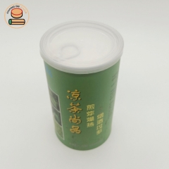 best selling easy ring pull lid paper tube packaging for tea coffee matcha cocoa powder paper canister packaging