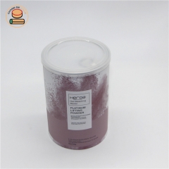 custom elegant powder paper tube canister packaging for protein powder solid drinks milk tea powder packaging