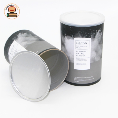 custom elegant powder paper tube canister packaging for protein powder solid drinks milk tea powder packaging
