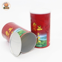 Ex-factory black tea coffee paper tube canister packaging pet food popcorn peanut meat paper jar packaging