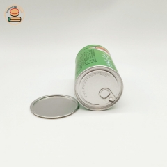 Composite Material And Use Ring-pull Food Paper Tube With Plastic Cap Zip-top Lid