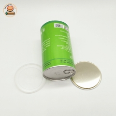 Composite Material And Use Ring-pull Food Paper Tube With Plastic Cap Zip-top Lid