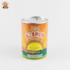 Custom Labeling Easy Pull Ring Lid Paper Tube Boxes Packaging For Niblet Broad bean Peanut meat Packaging