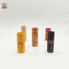 Custom Fancy Printing Lipstick Rouge Lip Gloss Essential Oil Cosmetics Cardboard Paper Tube Canister Packaging