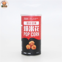 custom printing logo FDA paper can packing for potato chips shrimp chips broad beans peas popcorn packaging