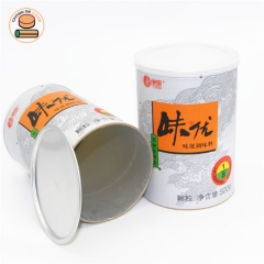 Paper Tube For seasoning product Packaging with easy open lid