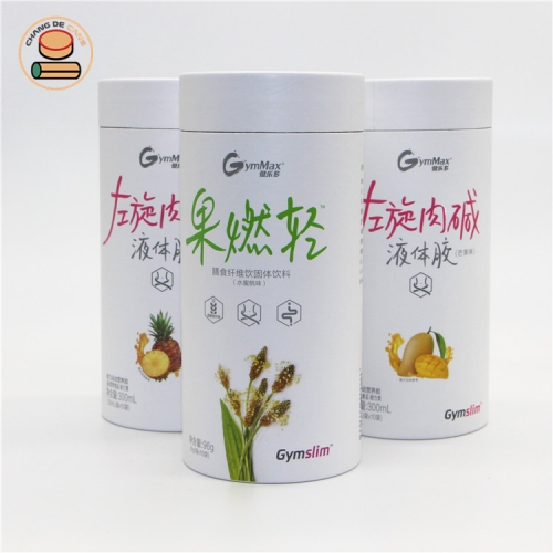 Good quality ISO healthy food lose weight tea slimming milk shake double-layers paper tube with food inspection certificate