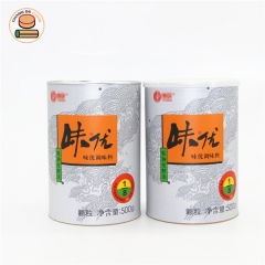 custom food paper tube cans packaging for truffle chocolate dried meat floss Cocoa powder snack cookies packaging