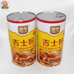 Custom Over Size Easy Open Lid Paper Tube Cans Packaging For Pet Food Cream And Cheese Powder Packaging