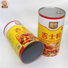 Custom Over Size Easy Open Lid Paper Tube Cans Packaging For Pet Food Cream And Cheese Powder Packaging