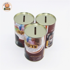 Paper tube Piggy bank money box coin collection cans paper tube packaging for pocket money