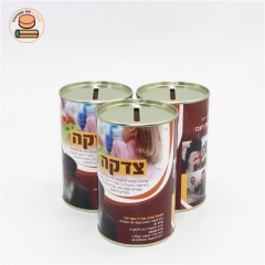 Paper tube Piggy bank money box coin collection cans paper tube packaging for pocket money