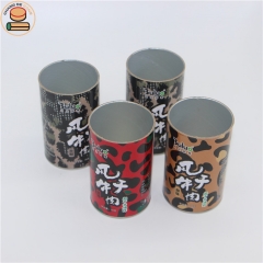 20% off custom food grade easy open lid paper tube cans packcaing for laver ready to eat shrimp egg roll cho packaging