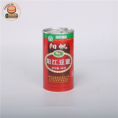 Recycled Paper Material Easy Open Lid Paper Tube Boxes Packaging For Milk Powder Snack Candy Cookies Packaging