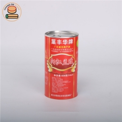 Recycled Paper Material Easy Open Lid Paper Tube Boxes Packaging For Milk Powder Snack Candy Cookies Packaging