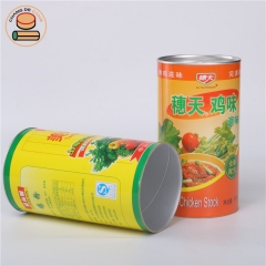 Custom chocolate cocoa powder condiment cinnamon powder tea coffee health food paper tube cans packaging with easy open lid