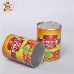 Custom chocolate cocoa powder condiment cinnamon powder tea coffee health food paper tube cans packaging with easy open lid