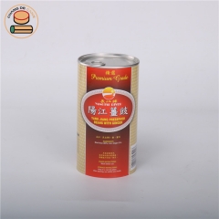 Recycled Paper Material Easy Open Lid Paper Tube Boxes Packaging For Milk Powder Snack Candy Cookies Packaging