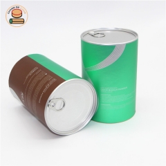 100% Biodegradable material snack paper tube cans packaging for matcha coke cookies cocoa cheese cream milk packaging