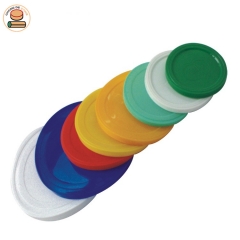 Full colour plastic bottle can cover caps plastic lids for cans PE lid for paper tube