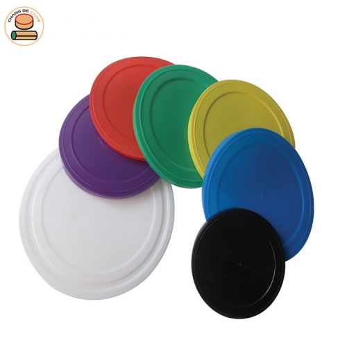 Full colour plastic bottle can cover caps plastic lids for cans PE lid for paper tube