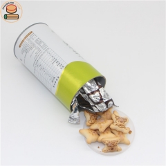 food grade kraft paper tube box packaging with easy open lid for rice packaging