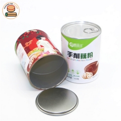 100% biodegradable paper material cocoa powder floss seaweed laver, matcha paper tube cans packaging with easy open lid