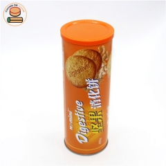 Best selling pollution-free cookies noodle pasta cheese cream paper tube cans packaging with easy open lid